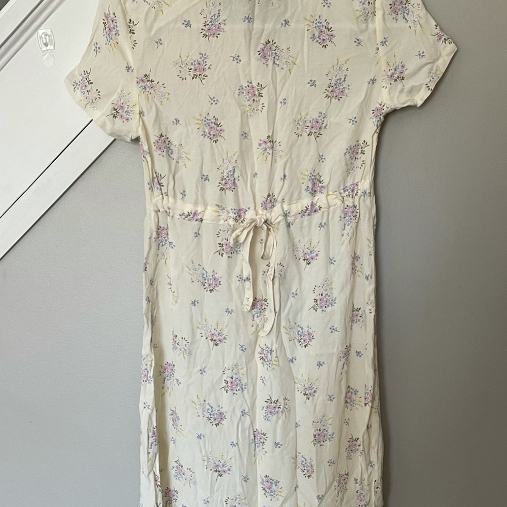 GAP Cream and Purple Floral Kids Casual Dress - Picture 5 of 6